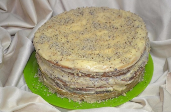 бисквитный торт с вареной сгущенкой