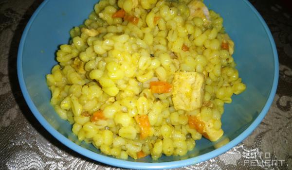 Перловка с куриным филе фото