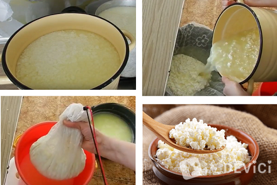 как сделать творог из молока: пошаговый рецепт