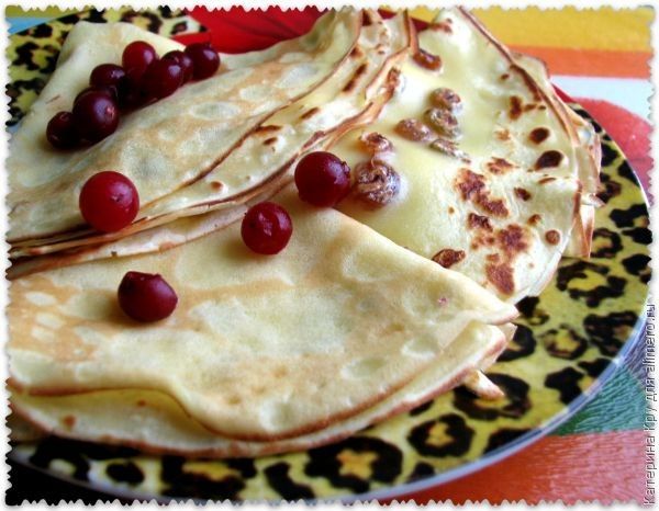 Блинчики с изюмом Блинчики с изюмом