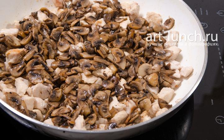 Курица с грибами в сливочном соусе с сыром Куриное филе с грибами - пошаговый рецепт с фото