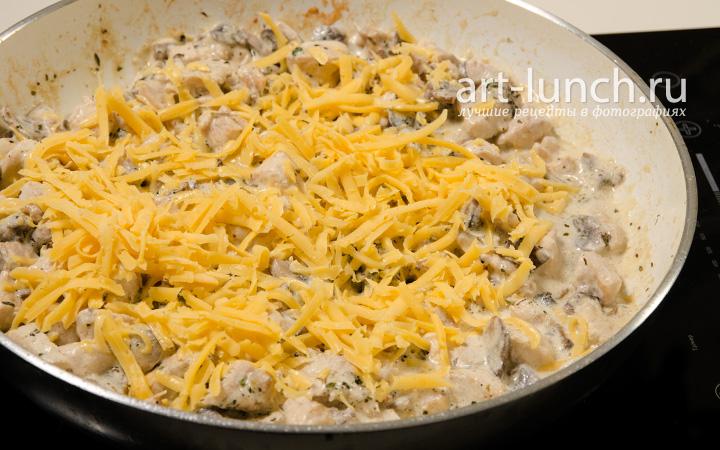 Курица с грибами в сливочном соусе с сыром Куриное филе с грибами - пошаговый рецепт с фото