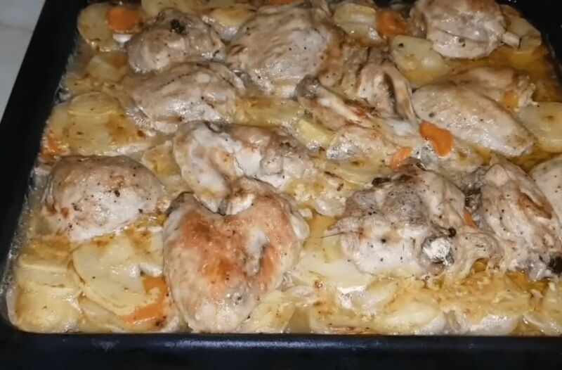 Куриное жаркое из духовки Куриное жаркое из духовки