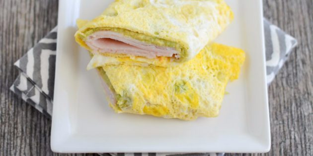 Яичные блинчики с начинкой Яичные блинчики с начинкой