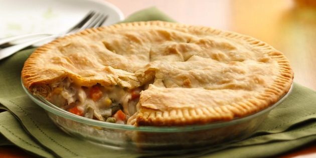Пирог с курицей и овощами Пирог с курицей и овощами