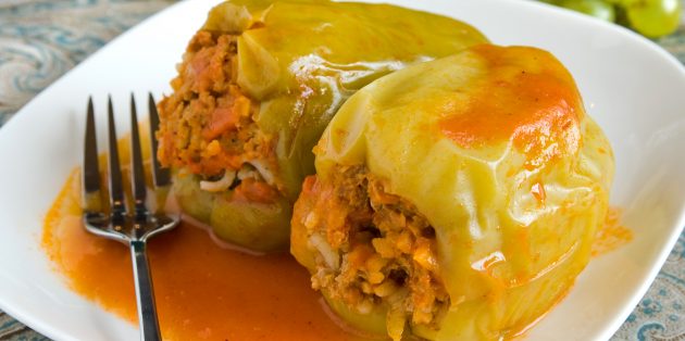 Как приготовить фаршированные перцы на плите Как приготовить фаршированные перцы на плите