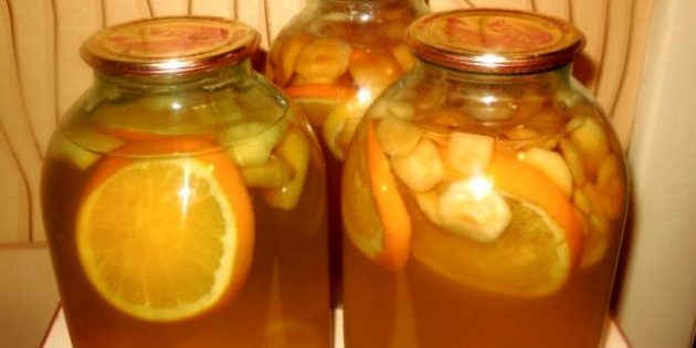 Компот из яблок и апельсинов Компот из яблок и апельсинов