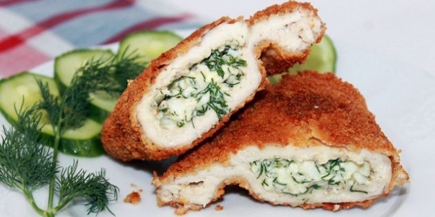 Куриные отбивные с начинкой Куриные отбивные с начинкой