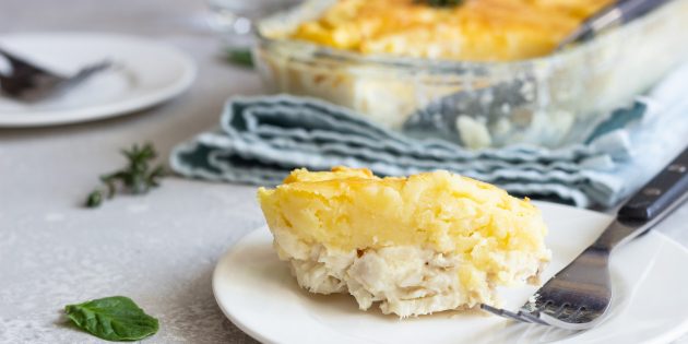Картофельная запеканка с рыбой Как сделать картофельную запеканку с рыбой