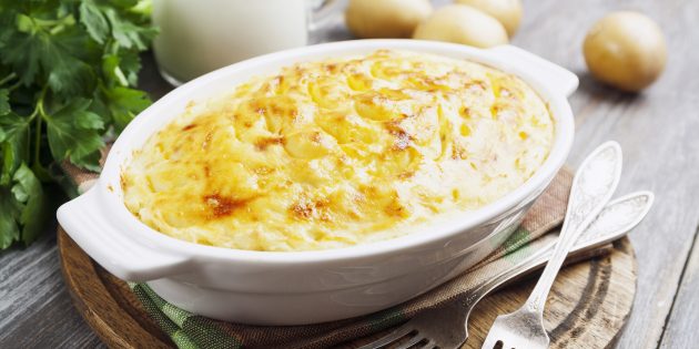 Картофельная запеканка с фаршем Картофельная запеканка с фаршем