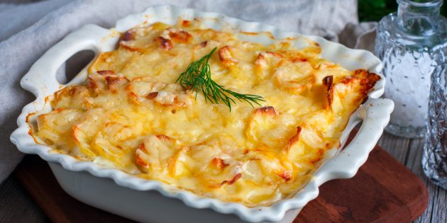 Картофельная запеканка с сыром Картофельная запеканка с сыром