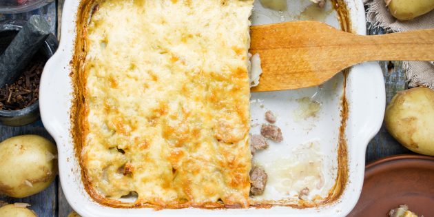 Картофельная запеканка с курицей и грибами Картофельная запеканка с курицей и грибами: простой рецепт