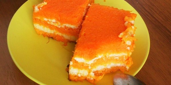 Слоёная запеканка из тыквы с творогом и манкой Слоёная запеканка из тыквы с творогом и манкой