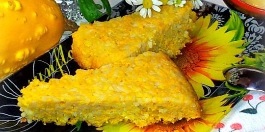 Запеканка из тыквы c рисом и морковью Запеканка из тыквы c рисом и морковью