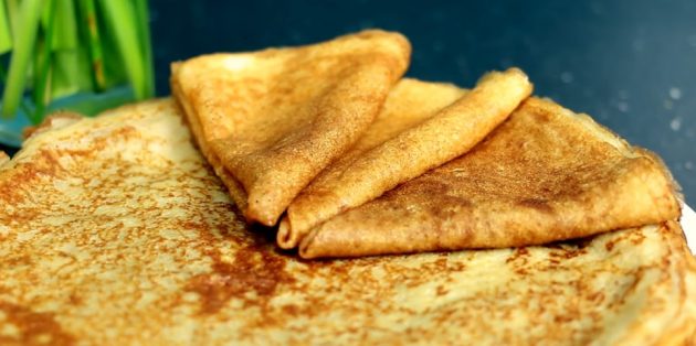 Тонкие заварные блины на молоке и воде Как приготовить тонкие блины