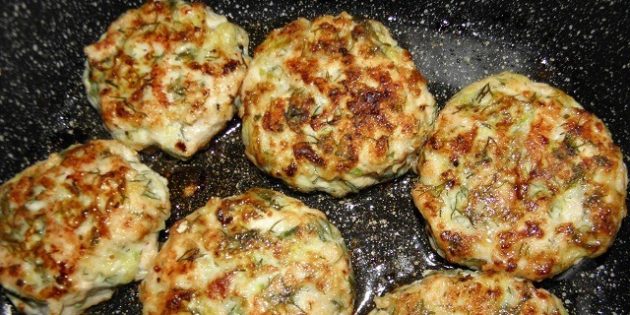 Рубленые куриные котлеты с кабачками Котлеты из кабачков и курицы