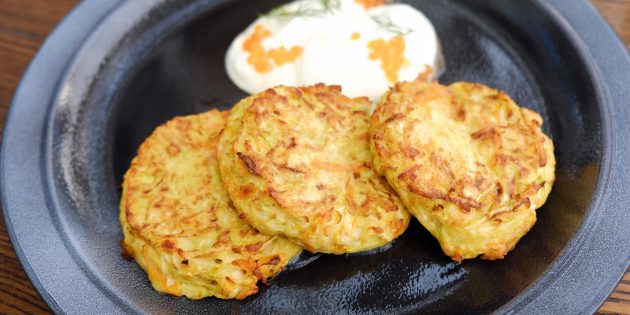 Котлеты из кабачков с картофелем и сыром Котлеты из кабачков с картофелем и сыром