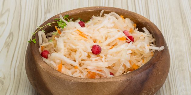 Маринованная капуста с мёдом и клюквой Маринованная капуста с мёдом и клюквой