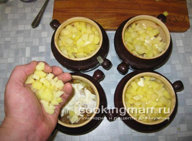Курица в горшочке с картошкой курица в горшочках рецепт