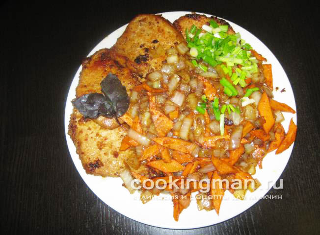 Лук с морковкой на гарнир гарнир к мясу