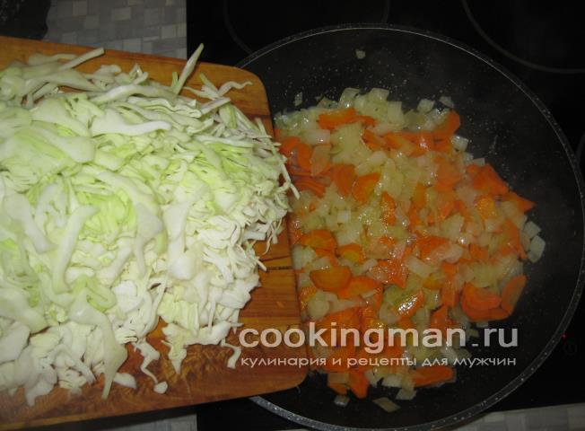 кабачок тушеный с капустой Овощное рагу