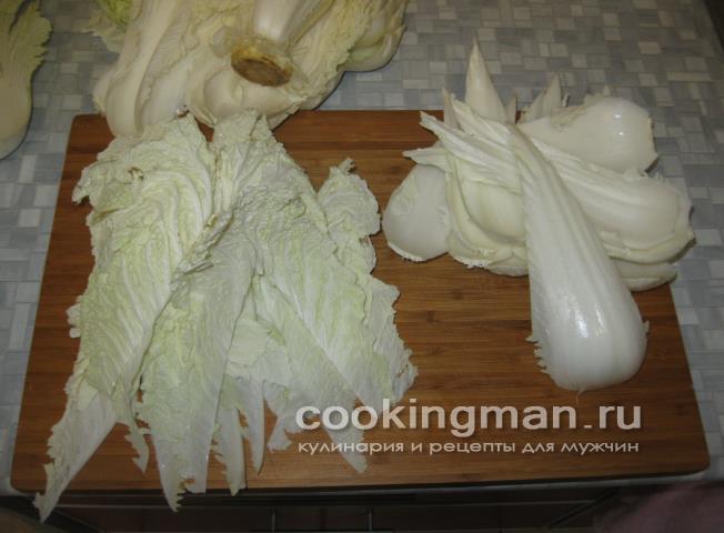 Салат с копченой курицей и пекинской капустой салат пекинская капуста сухарики