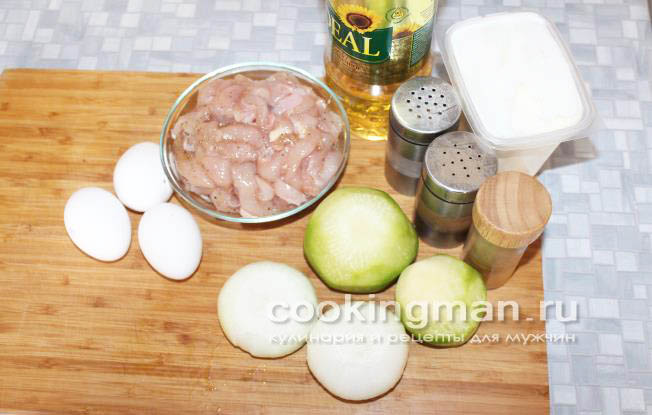 салат с копченой курицей