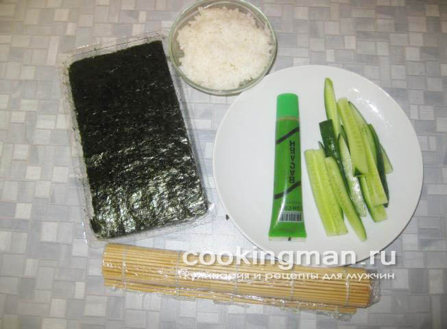 Ролл с огурцом каппа маки