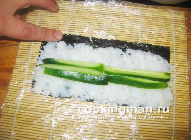 Ролл с огурцом каппа маки