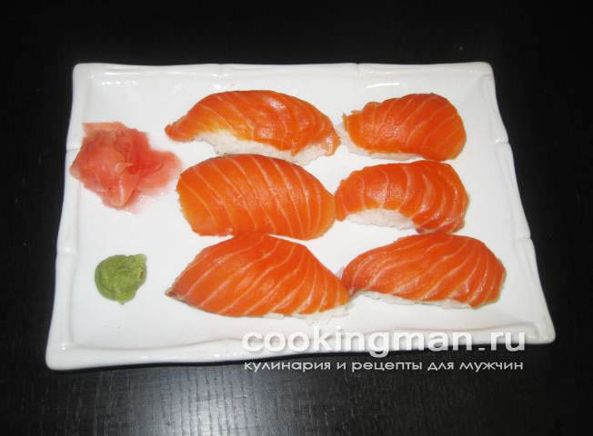 рецепт суши с лососем