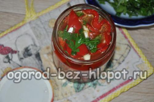 Рецепт красный перец с зеленью и чесноком. Как приготовить маринованный перец с чесноком и петрушкой