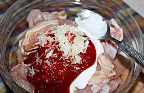 Маринад с майонезом и кетчупом