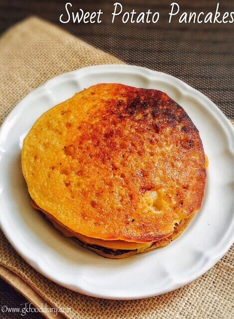 Sweet Potato Pancakes Recipe for Babies, Toddlers and Kids