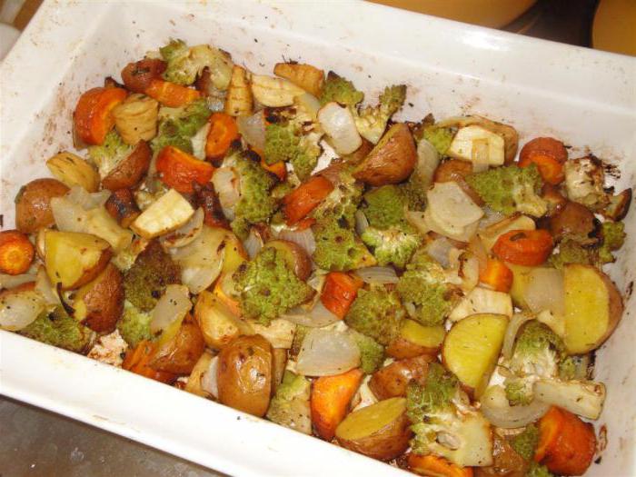 в духовке картошка с овощами