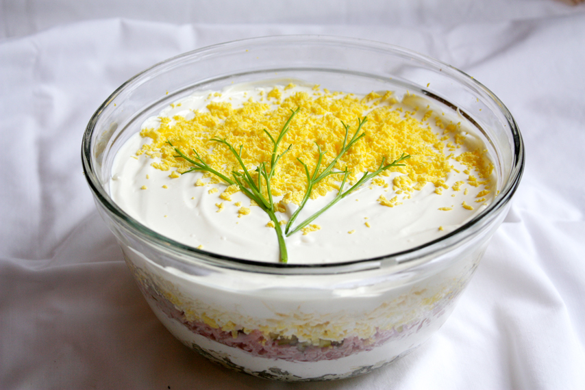салат мимоза с курицей рецепт