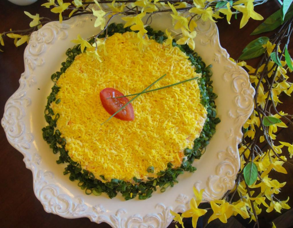 салат мимоза с курицей
