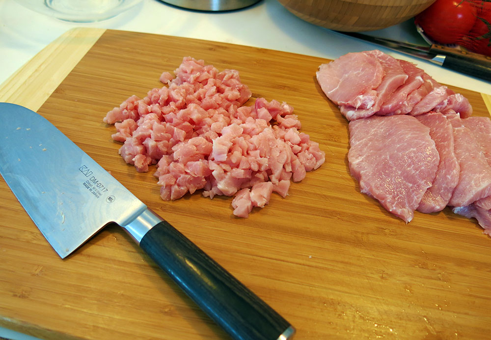 кусочки свинины