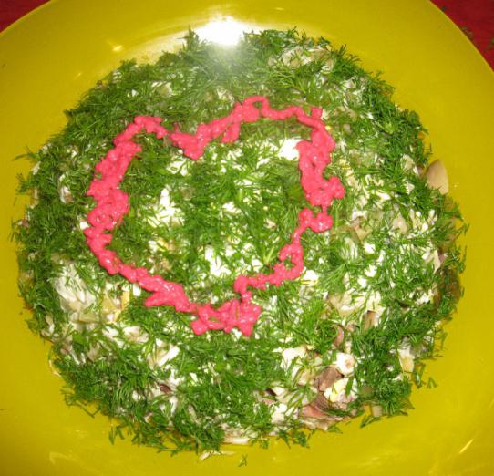 салат с говяжьего сердца и с солеными огурцами