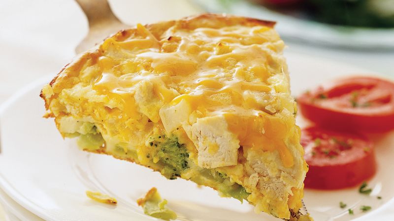 Пирог с курицей и брокколи