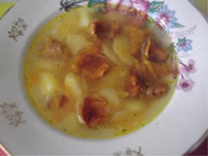 Суп с грибами лисичками