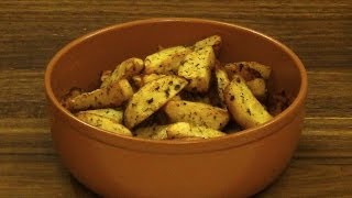 Картофель с травами и чесноком, запеченный в духовке. Простой рецепт вкусной картошки. Картофель с травами и чесноком, запеченный в духовке. Простой рецепт вкусной картошки.