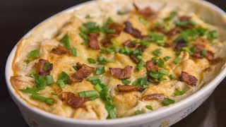 Картофельная запеканка или вареники с картошкой запеченные под сыром в духовке Картофельная запеканка или вареники с картошкой запеченные под сыром в духовке