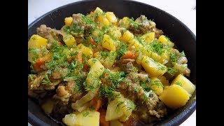 БЫСТРЫЙ УЖИН//ТУШЕНАЯ КАРТОШКА С КУРИЦЕЙ НА СКОВОРОДЕ//РЕЦЕПТ ВКУСНОЙ КАРТОШКИ БЫСТРЫЙ УЖИН//ТУШЕНАЯ КАРТОШКА С КУРИЦЕЙ НА СКОВОРОДЕ//РЕЦЕПТ ВКУСНОЙ КАРТОШКИ