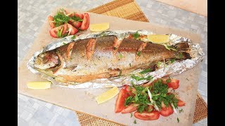 Форель, запеченная в духовке Форель, запеченная в духовке