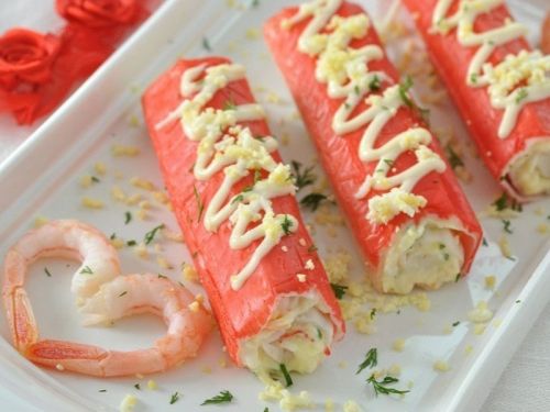 Крабовые палочки с креветками Крабовые палочки с креветками