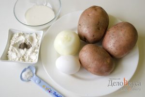 Картофельные драники: Ингредиенты Картофельные драники: Ингредиенты