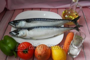 Скумбрия в духовке с овощами: Ингредиенты Скумбрия в духовке с овощами: Ингредиенты