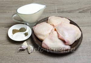 Курица в кефире: Ингредиенты Курица в кефире: Ингредиенты