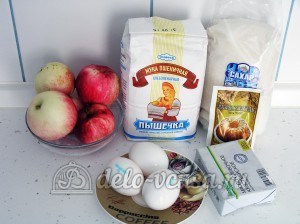 Яблочный пирог с безе: Ингредиенты Яблочный пирог с безе: Ингредиенты
