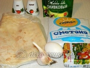 Рулет из лаваша с творогом: Ингредиенты Рулет из лаваша с творогом: Ингредиенты